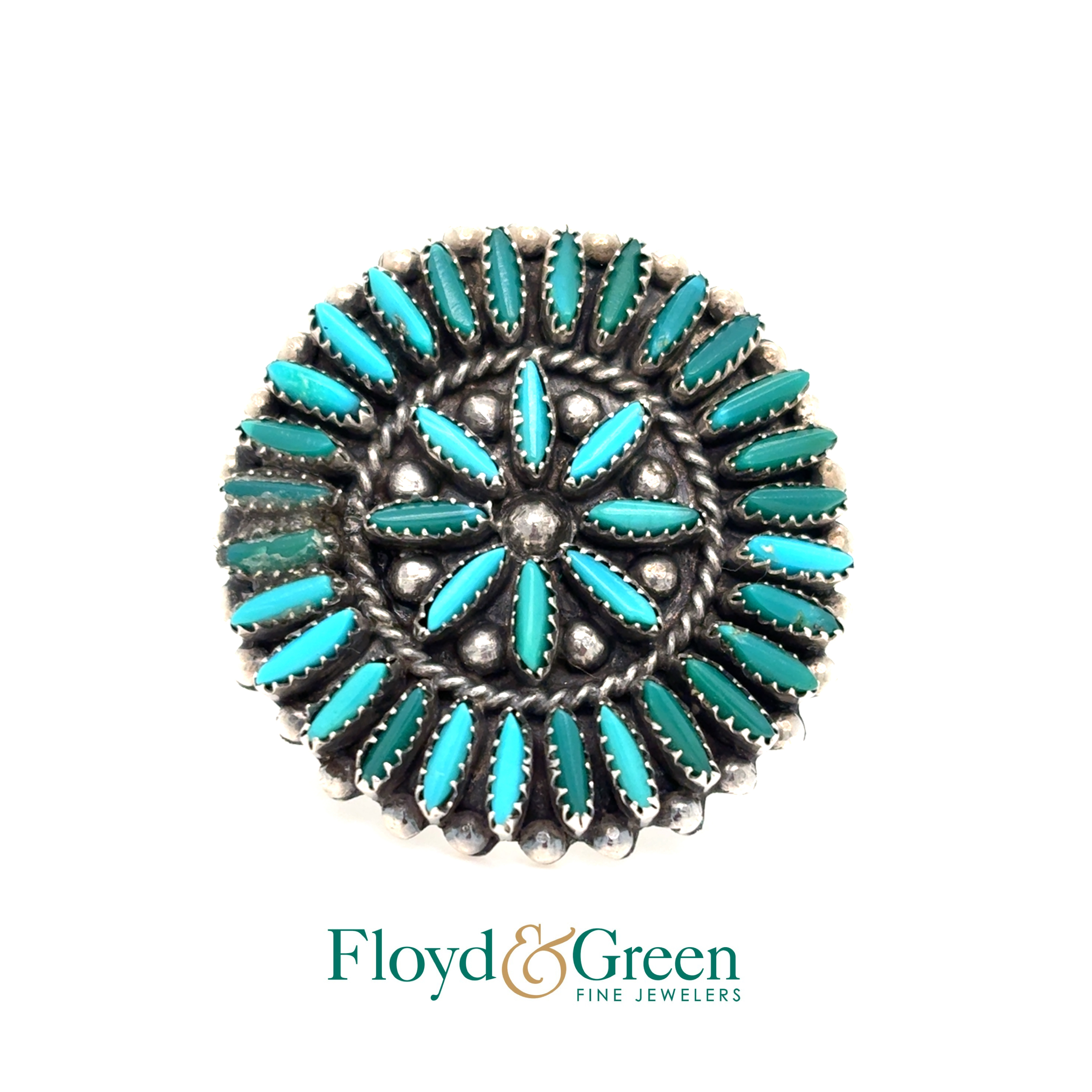 Sterling Silver Turquoise Ring, Size 6.75