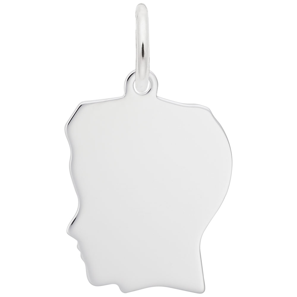 Flat Boys Head Charm