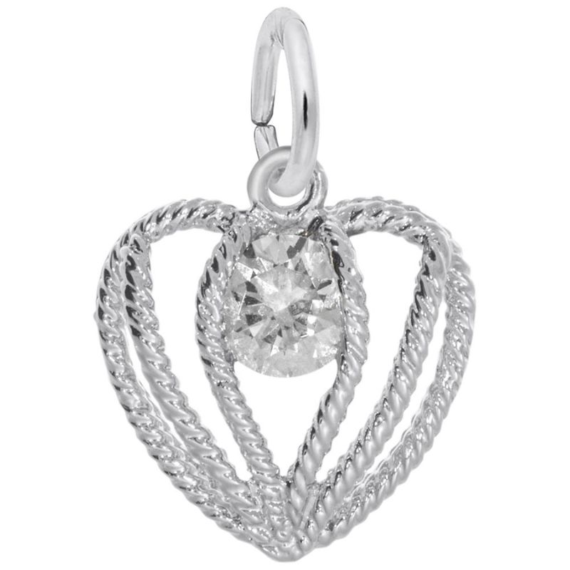 Held in Love Heart Charm