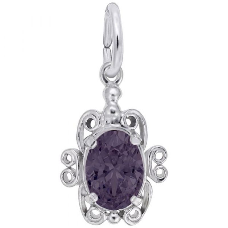 Filigree June Birthstone Charm