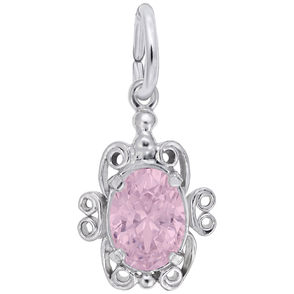 Filigree October Birthstone Charm