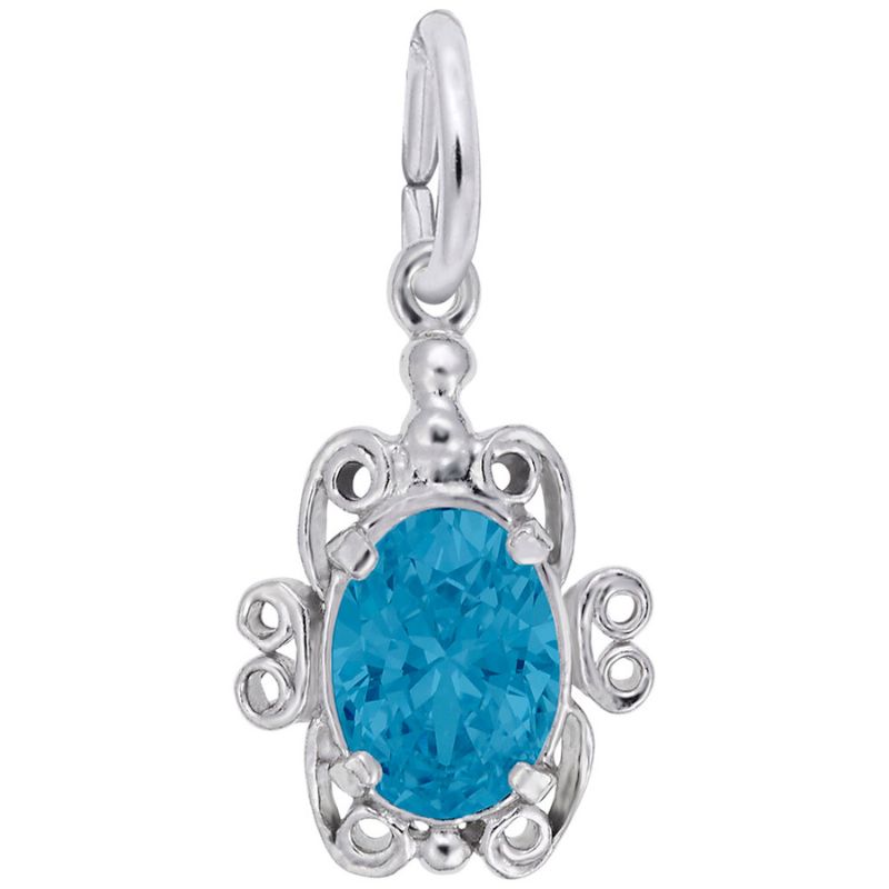 Filigree December Birthstone Charm