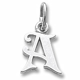 Curly Initial “A” Accent Charm