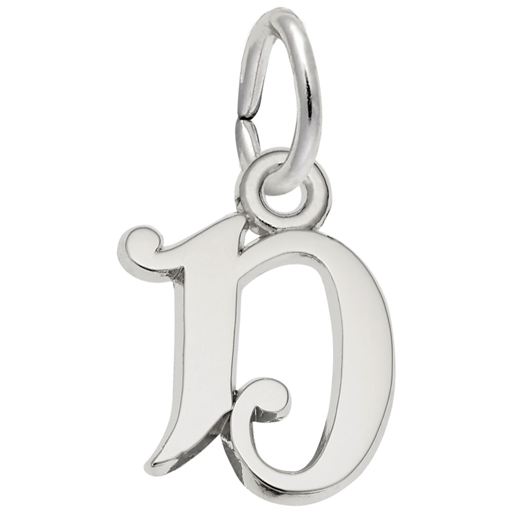 Curly Initial “D” Accent Charm