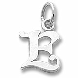 Curly Initial “E” Accent Charm
