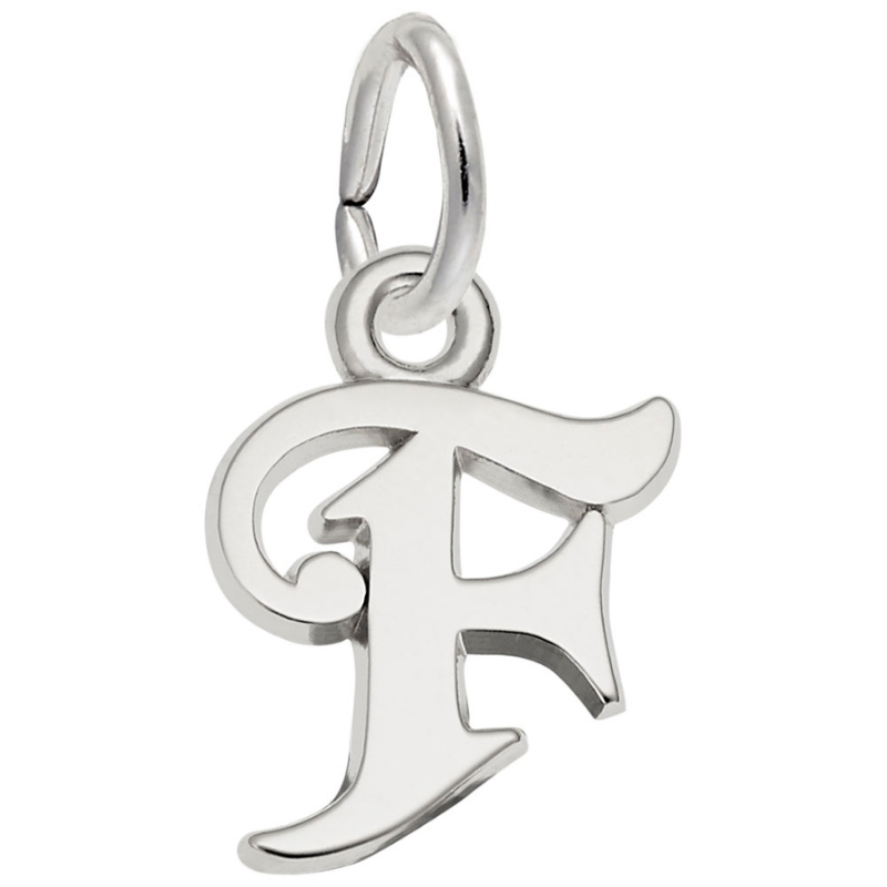 Curly Initial “F” Accent Charm