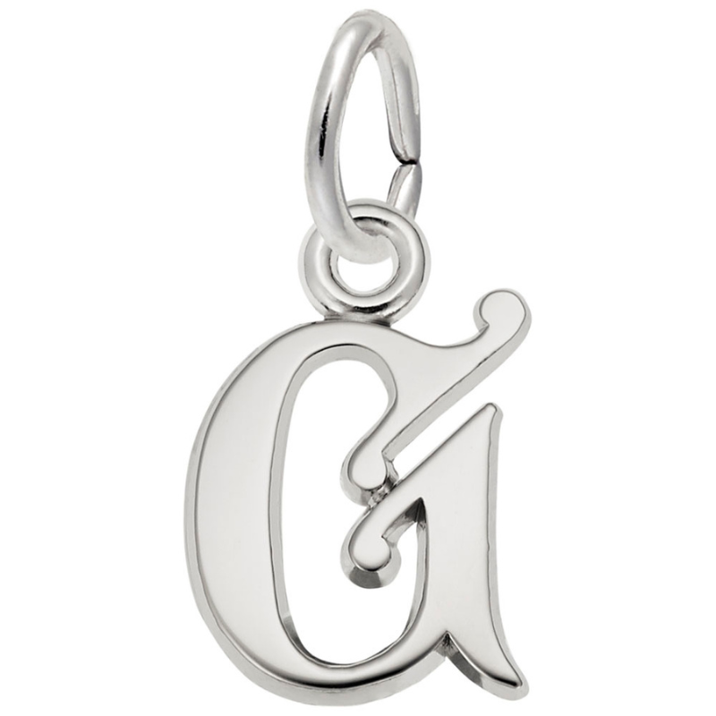 Curly Initial “G” Accent Charm