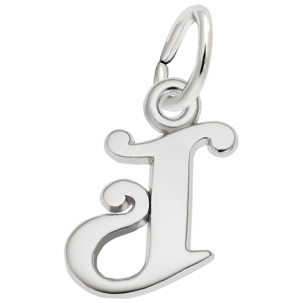Curly Initial “J” Accent Charm