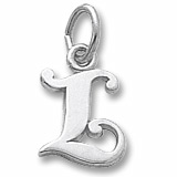 Curly Initial “L” Accent Charm