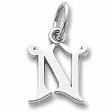 Curly Initial “N” Accent Charm