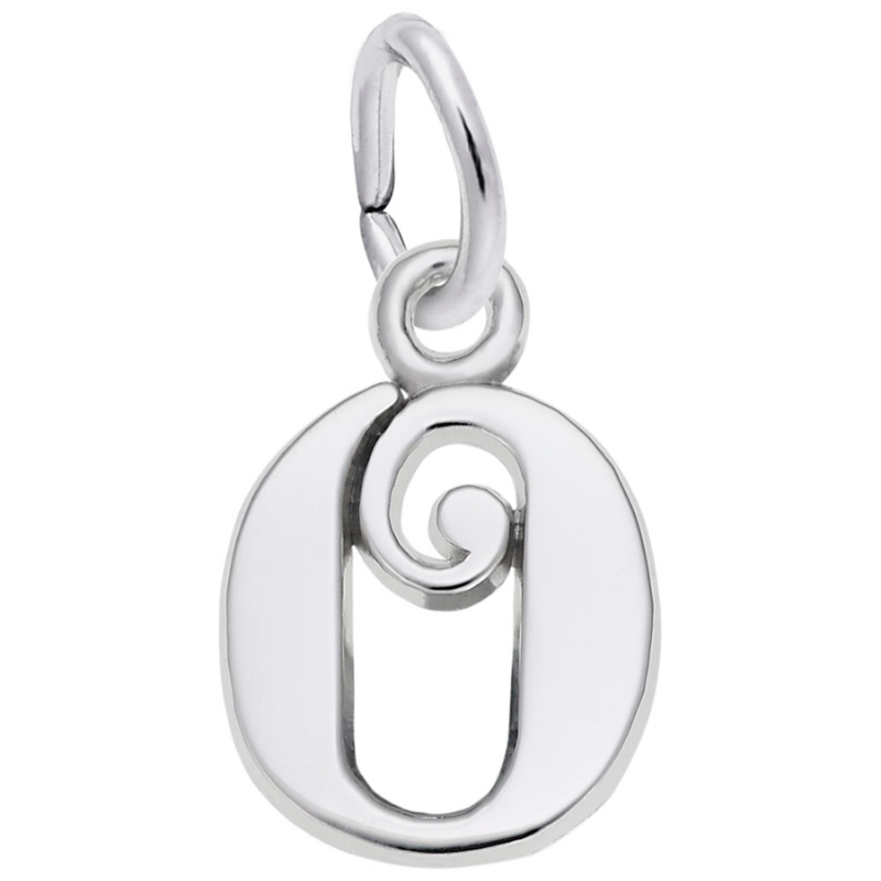 Curly Initial “O” Accent Charm