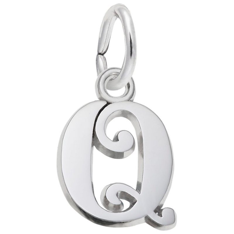 Curly Initial “Q” Accent Charm