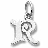 Curly Initial “R” Accent Charm