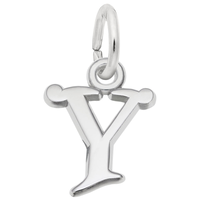 Curly Initial “Y” Accent Charm
