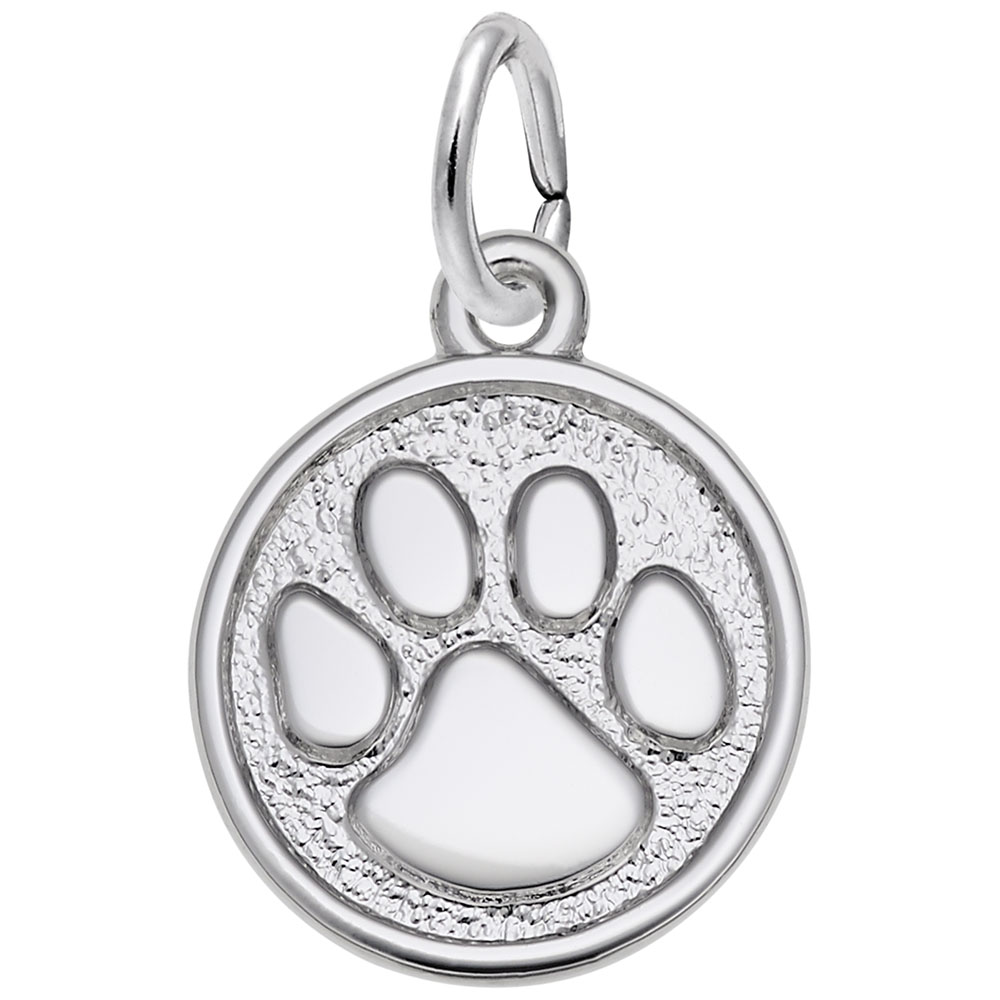 SS Small Paw Print Charm 11.1MM