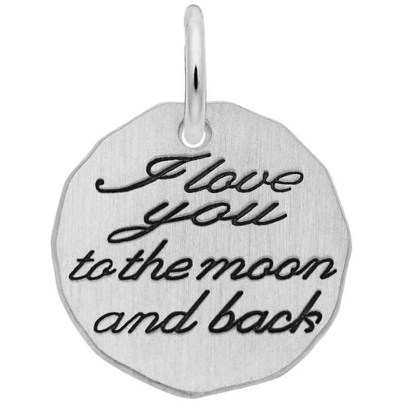 SS I Love You to the Moon and Back Charm 18.75mm