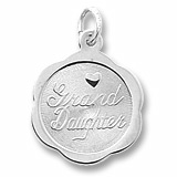 SS Granddaughter Scalloped Disc Charm 16.98mm