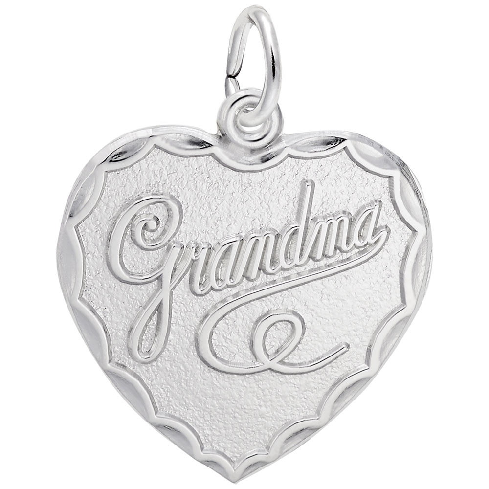 SS Grandma Heart Charm 20.78MM x 20MM