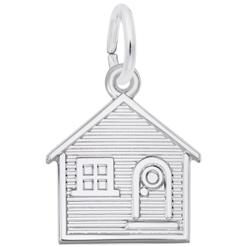 SS Flat House Charm 15.91mm x 15.57mm