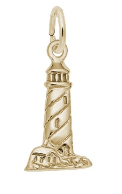 Gold Plated Coastal Lighthouse Charm