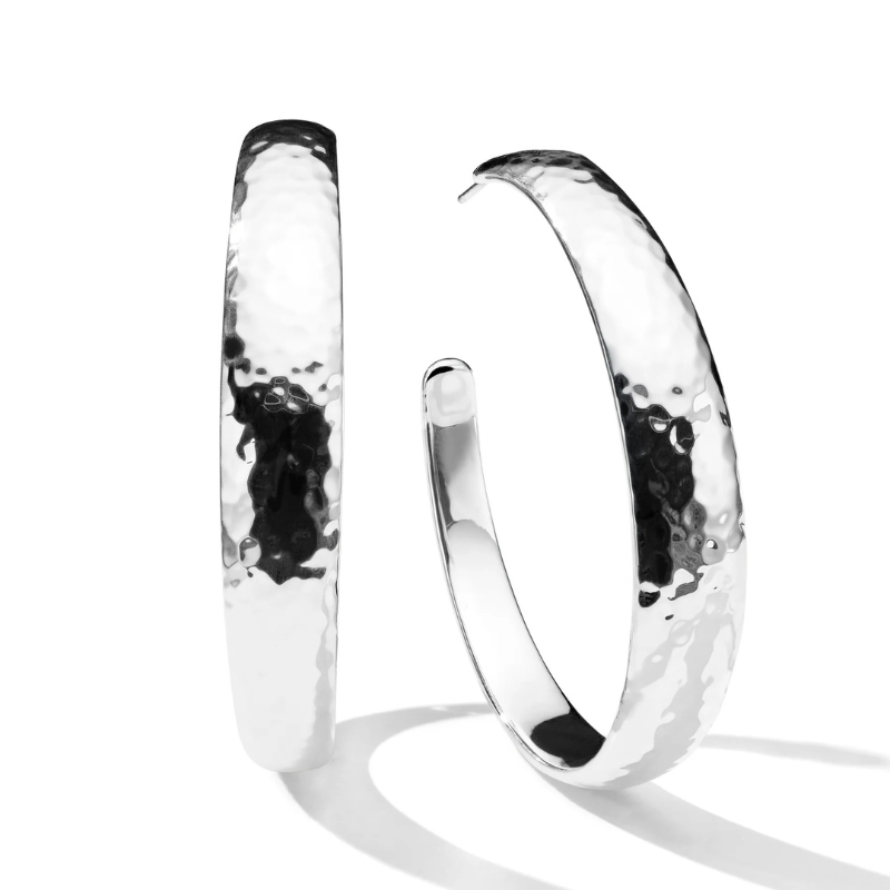 SS Classico Hammered Hoop Earrings #5