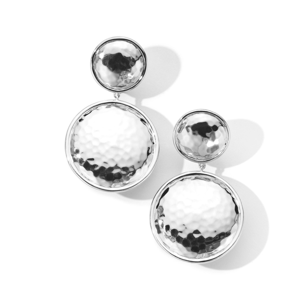IPPOLITA Classico Large Hammered Snowman Earrings