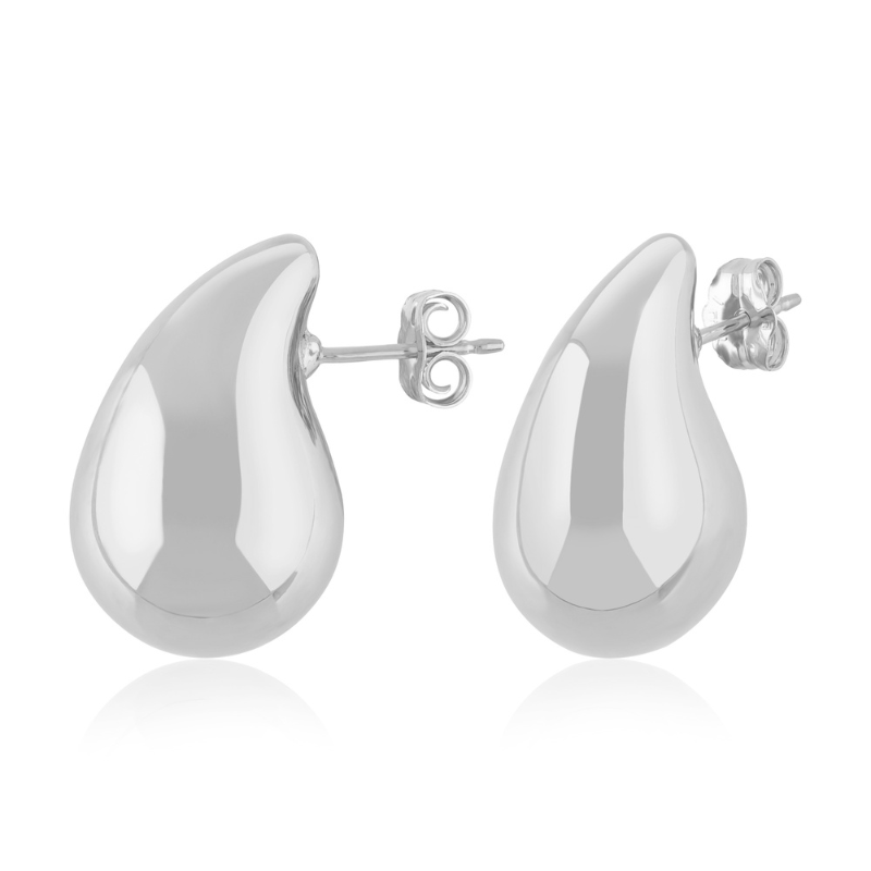 SS Small Tear Drop Stud Earrings