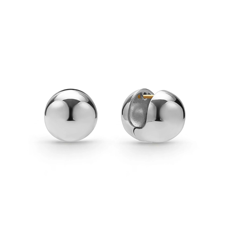 SS Caviar Bubbly 13mm Round Stud Earring