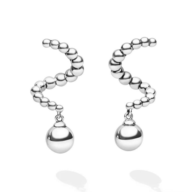 LAGOS Caviar Bubbly Beaded Swirl Drop Earrings