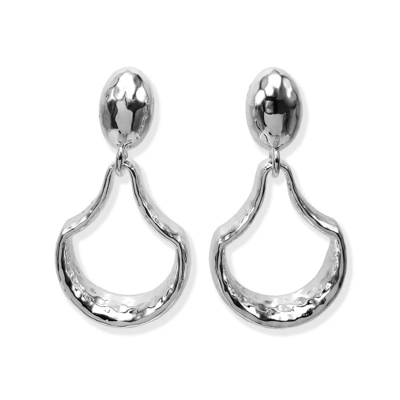 925 Classico Sculpted Doorknocker Drop Earrings