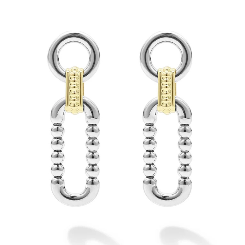 LAGOS Signature Caviar Link Drop Earrings