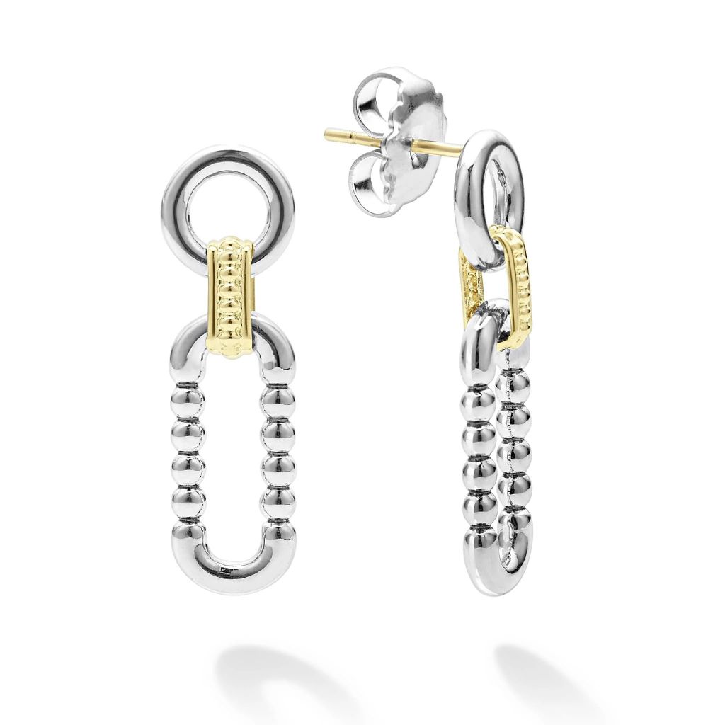 LAGOS Signature Caviar Link Drop Earrings