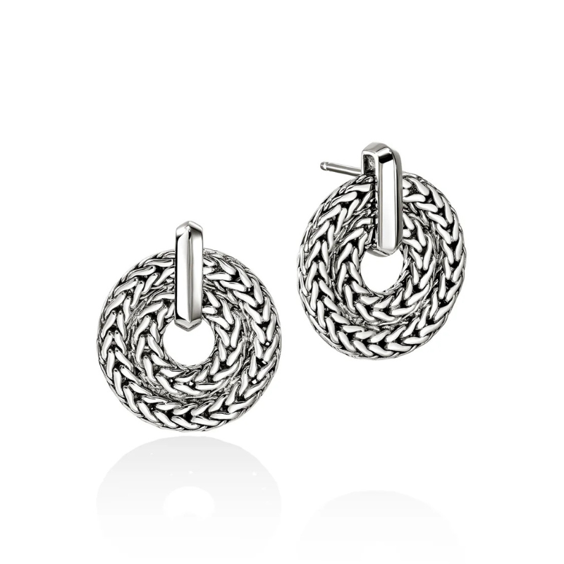 Icon Link Silver Drop Earrings