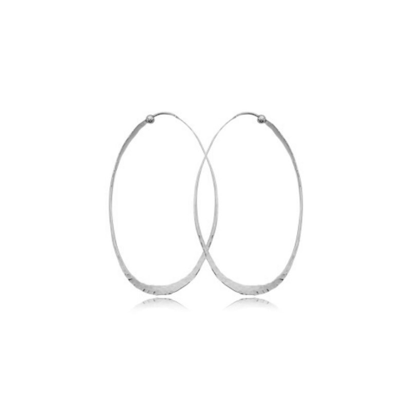 CARLA Hammered Twist Hoop Earrings