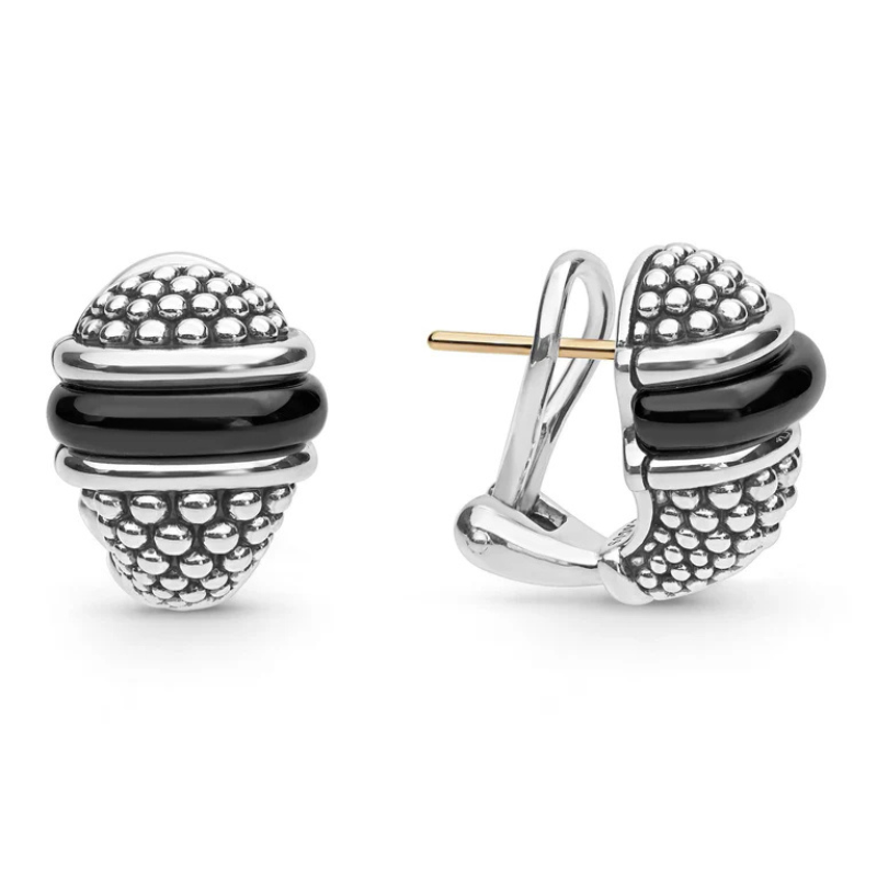 LAGOS Black Caviar Stud Earrings