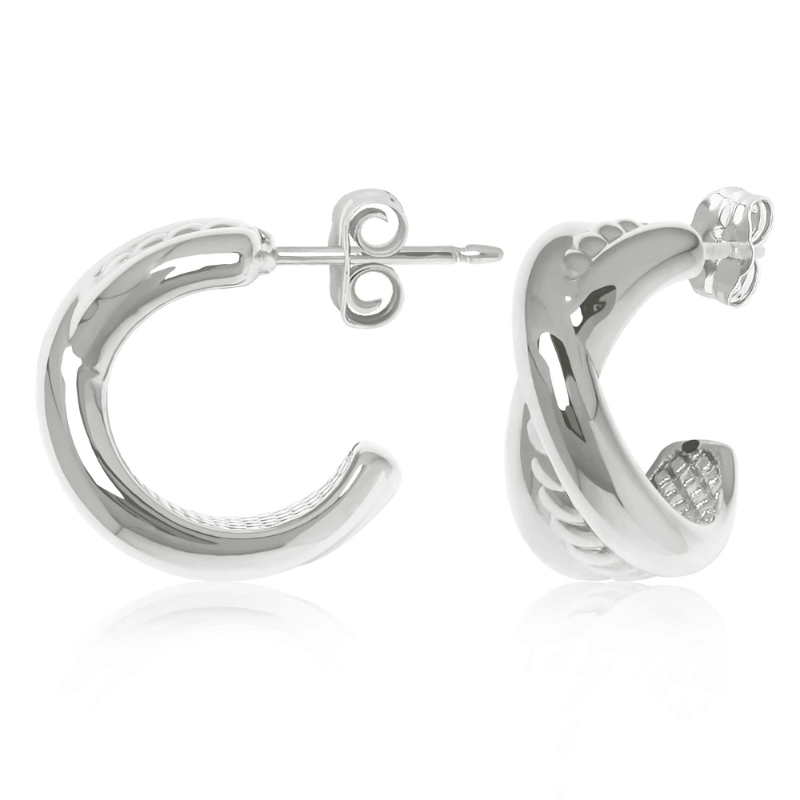 CARLA Twisted & Polished X Hoop Earrings