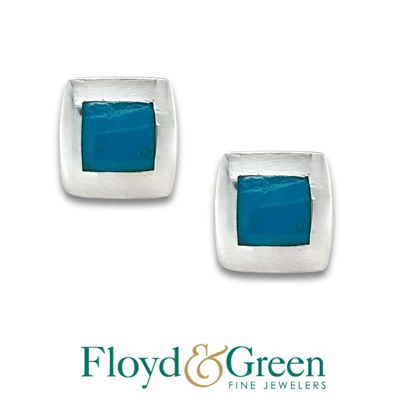 Sterling Silver Square Turquoise Earrings


5g