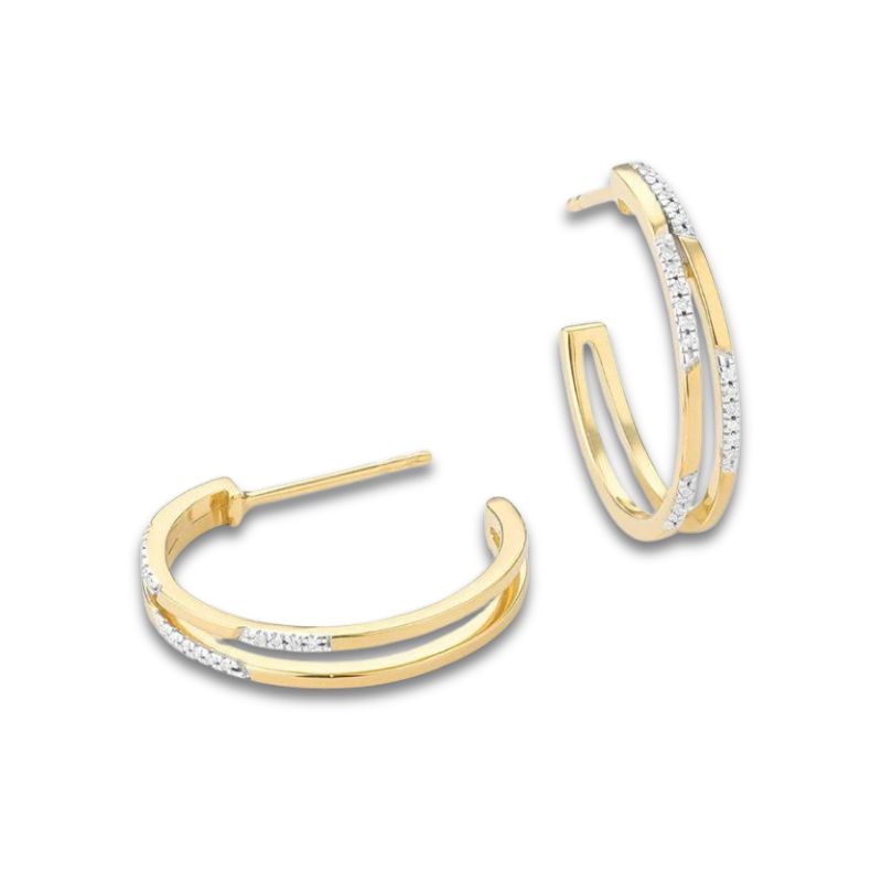 ELLA STEIN Alternate Bar Medium Hoop