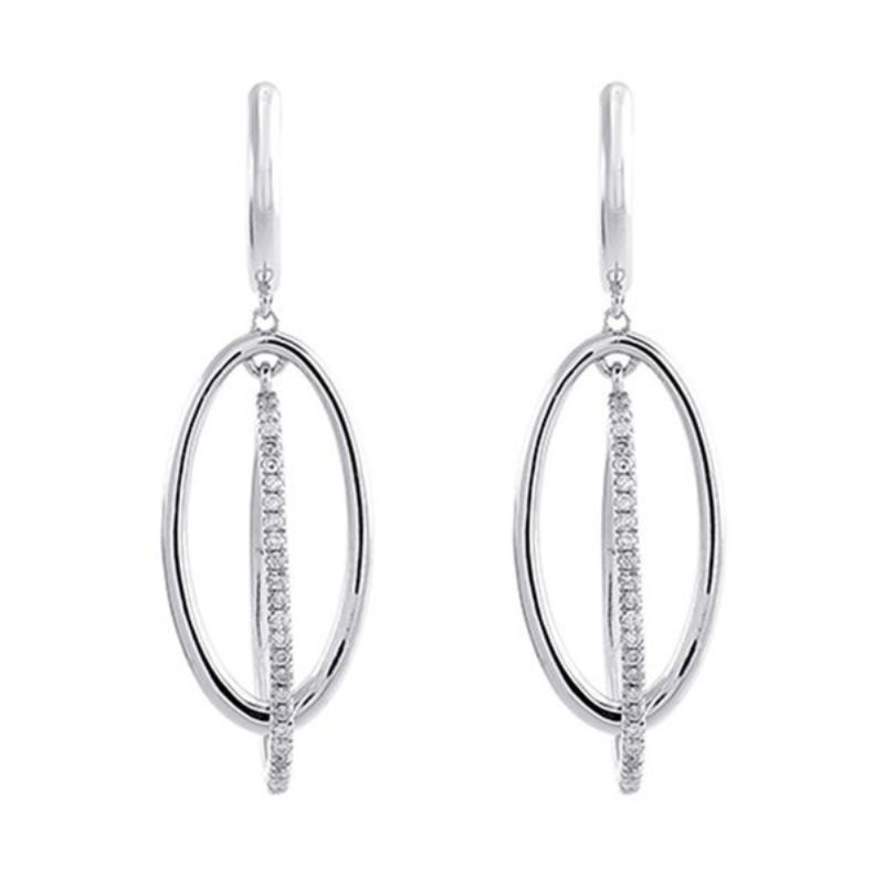 Double Oval Dangle Earrings