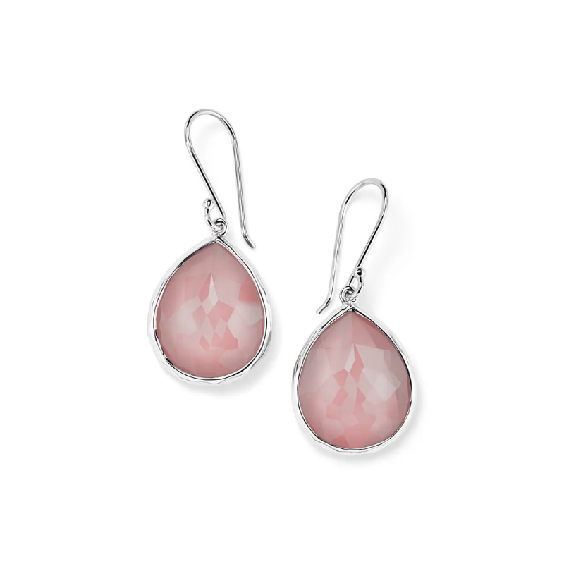 SS Rock Candy Small Teardrop Earrings - Pink Shell 1.29