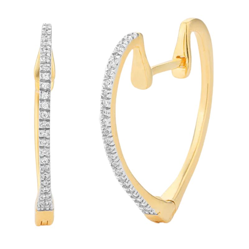 ELLA STEIN Silver Linings Heart Hoop Earrings