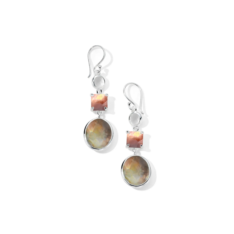 925 Rock Candy 3-Stone Drop Earring in Roseta