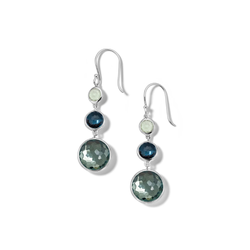 925 Lollipop Lollitini 3-Stone Drop Earrings in Antico