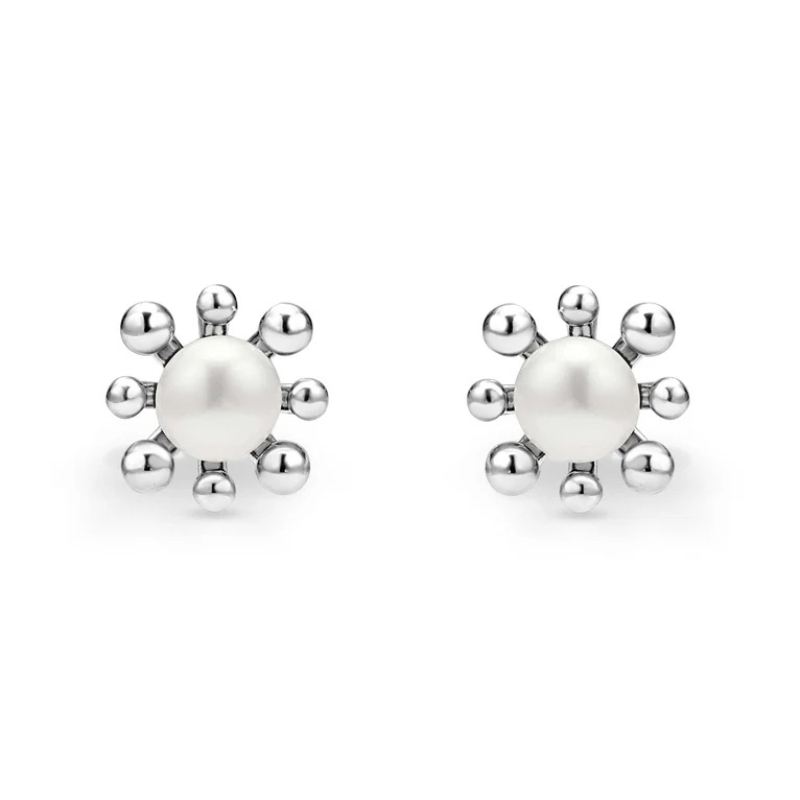 LAGOS Fleur Pearl Stud Earrings