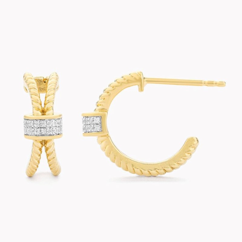 ELLA STEIN Halfway Point Hoop Earrings
