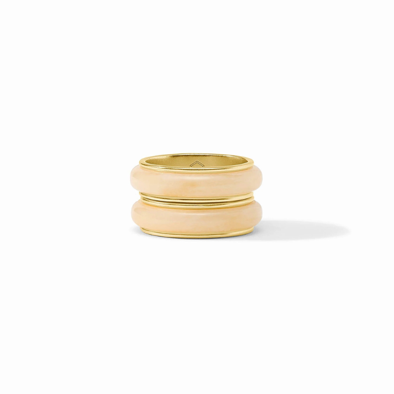 Carnaby Duet Ring in Ivory Size 8