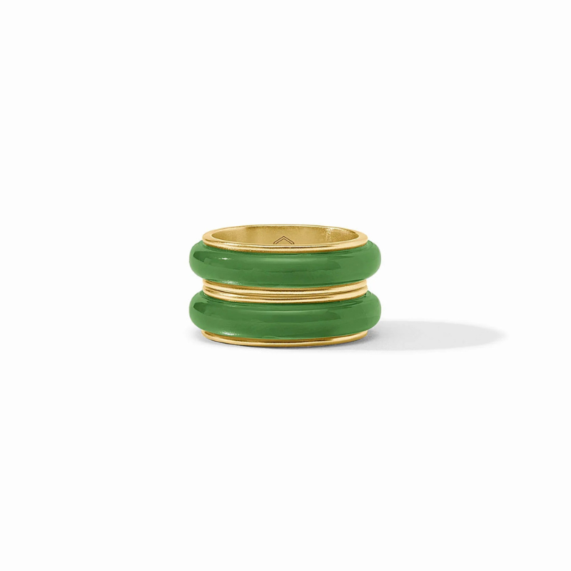 Carnaby Duet Ring in Palmetto Green Size 7