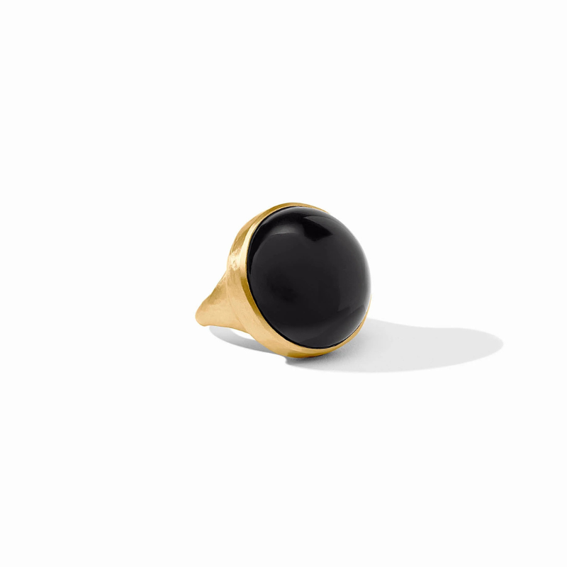 Solara Statement Ring in Obsidian Black Size 8