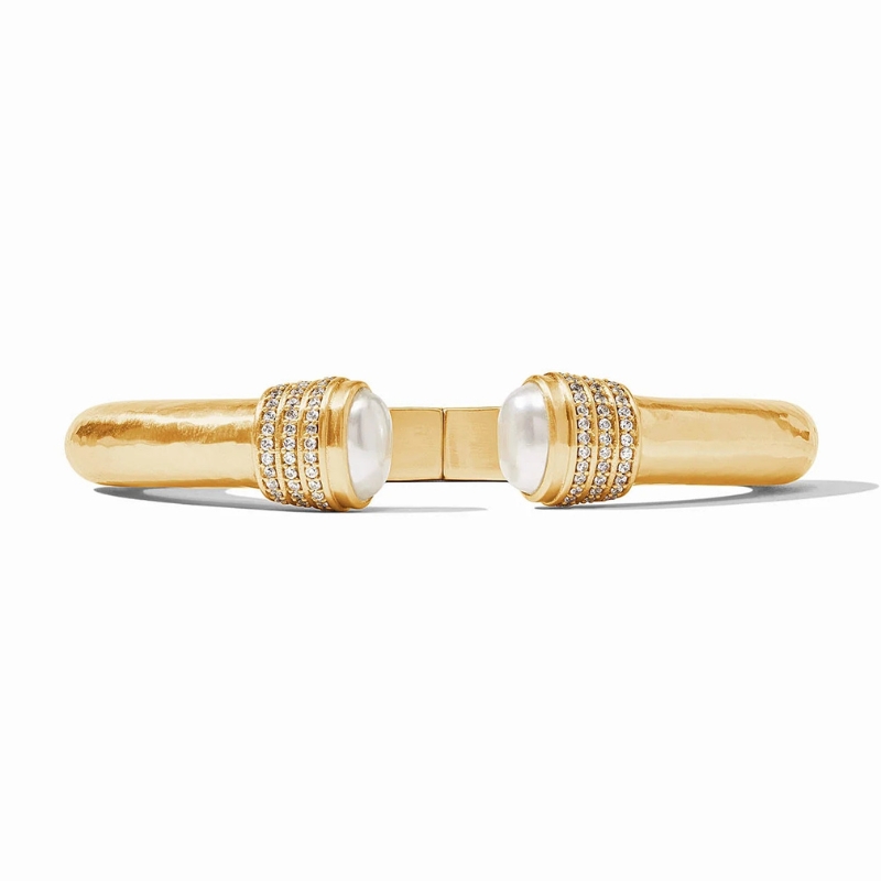 JULIE VOS Luna Pearl Demi Cuff Bracelet