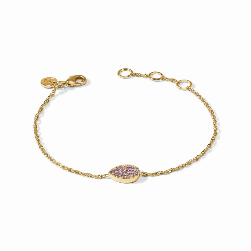 JULIE VOS February Birthstone Teardrop Bracelet